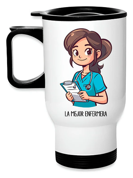 Termo Enfermera Acero Inoxidable Personalizable Mug Grafimax 1