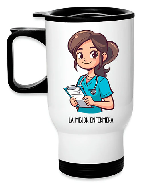 Termo Enfermera Acero Inoxidable Personalizable Mug Grafimax 1