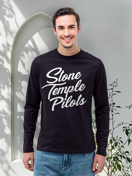 Polera Manga Larga Stone Temple Pilots Cursive Logo Grafimax 1