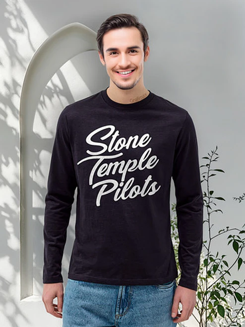 Polera Manga Larga Stone Temple Pilots Cursive Logo Grafimax 1