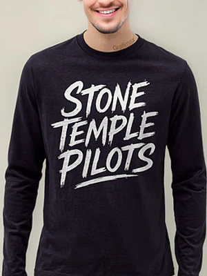 Polera Manga Larga Stone Temple Pilots Hand Written Grafimax
