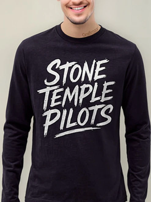 Polera Manga Larga Stone Temple Pilots Hand Written Grafimax 1