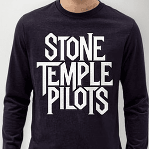 Polera Manga Larga Stone Temple Pilots White Logo Grafimax