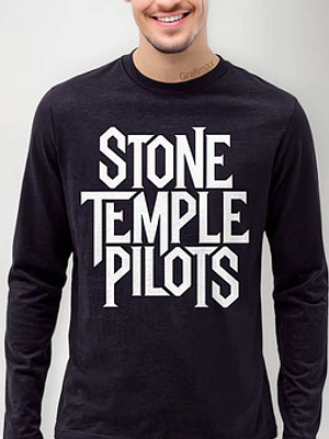 Polera Manga Larga Stone Temple Pilots White Logo Grafimax