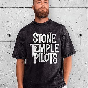 Polera Stone Temple Pilots Desgastada Logo Rock Ggrafimax