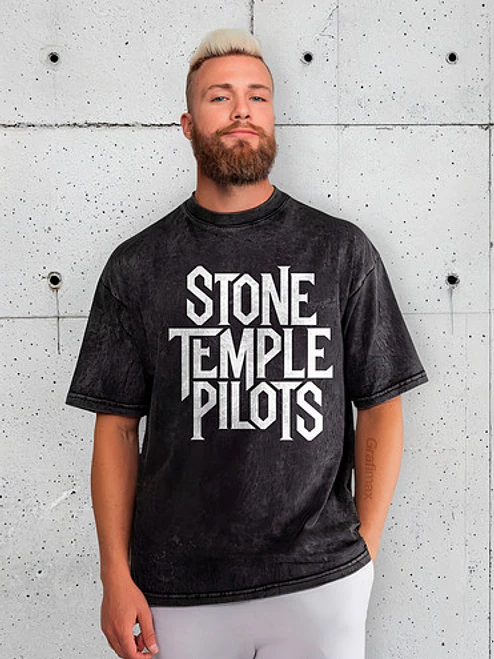 Polera Stone Temple Pilots Desgastada Logo Rock Ggrafimax 1