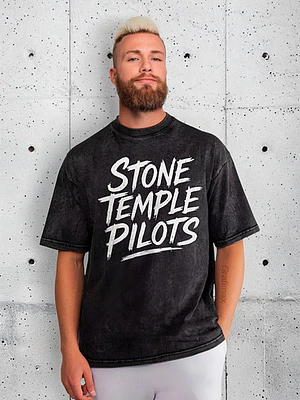 Polera Stone Temple Pilots Desgastada Handwritten Grafimax