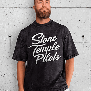 Polera Stone Temple Pilots Desgastada Cursive Rock Ggrafimax