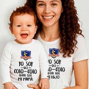 Polera Body Mamá Hijo Hija Soy Del Colo Colo Igual Grafimax
