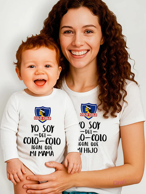 Polera Body Mamá Hijo Hija Soy Del Colo Colo Igual Grafimax 1