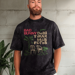 Polera Bad Bunny Debí Tirar Más Fotos Desgastada Grafimax