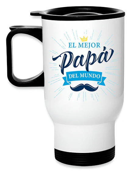 Mug Térmico El Mejor Papá Del Mundo Termo Día Padre Grafimax 1