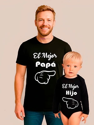 Polera El Mejor Papá Pack Padre E Hijo Familia Grafimax
