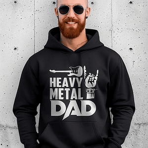 Polerón Papá Heavy Metal Dad Día Del Padre Rock Grafimax