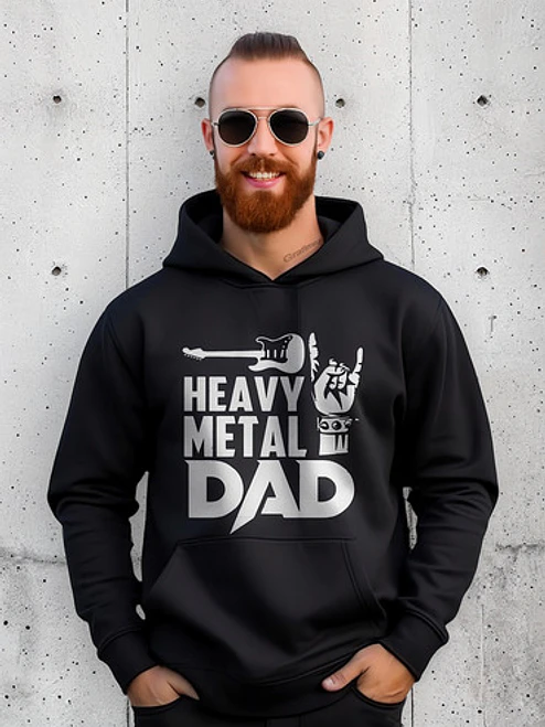 Polerón Papá Heavy Metal Dad Día Del Padre Rock Grafimax 1