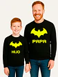 Polera Manga Larga Pack Papá Hijo Batman Superheroe Grafimax - Miniatura 11
