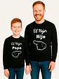 Polera Manga Larga Pack Papá Mejor Papá Mejor Hijo Grafimax - Miniatura 11