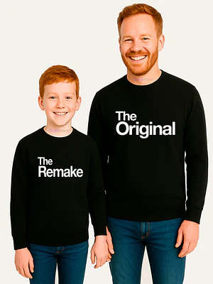Polera Manga Larga Pack Papá The Original Remake Grafimax