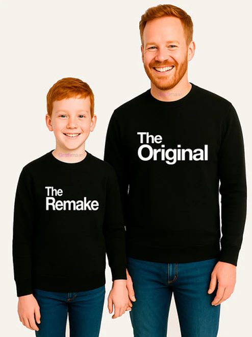 Polera Manga Larga Pack Papá The Original Remake Grafimax 16