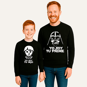 Polera Manga Larga Pack Soy Tu Padre Soy Tu Hijo Grafimax