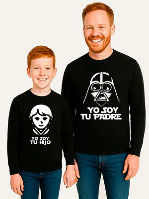 Polera Manga Larga Pack Soy Tu Padre Soy Tu Hijo Grafimax
