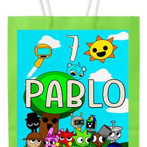 Bolsa Dulce Personalizada Sprunki Cumpleaño10 Und Grafimax