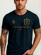 Polera Universidad De Chile Logos Dorados Futbol Grafimax - Miniatura 1