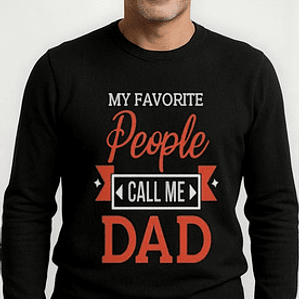 Polera Manga Larga My Favorite People Call Me Dad Grafimax