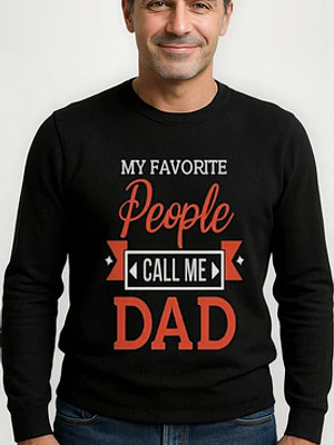 Polera Manga Larga My Favorite People Call Me Dad Grafimax