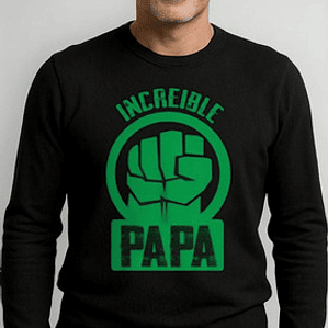 Polera Manga Larga Increíble Papá Hulk Día Del Papá Grafimax