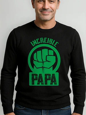 Polera Manga Larga Increíble Papá Hulk Día Del Papá Grafimax
