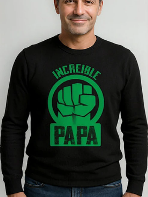 Polera Manga Larga Increíble Papá Hulk Día Del Papá Grafimax 1