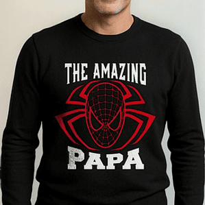Polera Manga Larga The Amazing Papá Día Del Padre Grafimax