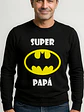 Polera Manga Larga Super Papá Batman Día Del Padre Grafimax - Miniatura 1