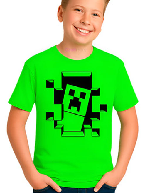 Polera Niño Mine Video Juego 100% Algodón Creeper Grafimax 1