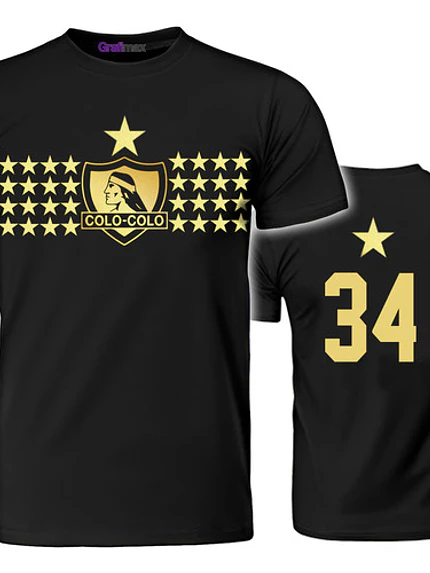 Polera Colo Colo 34 Dorado Equipos Deportes Grafimax 2