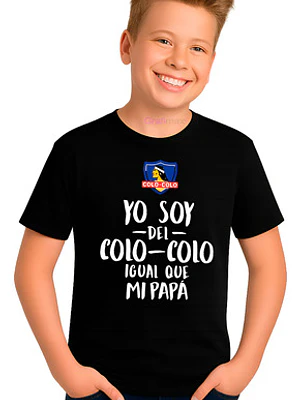 Polera Niño Colo Colo Soy Igual A Mi Papá Algodón Grafimax