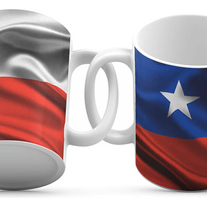 Tazón Bandera De Chile Regalo Merch Recuerdo Grafimax