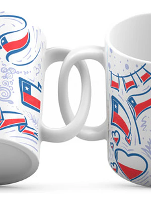 Tazón Banderitas De Chile Regalo Merch Recuerdo Grafimax