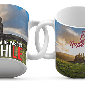 Tazón Chile Rapa Nui Isla De Pascua Merch Recuerdo Grafimax