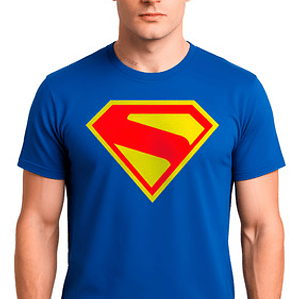 Polera Azul Superman 2025 New Logo Superhéroes Grafimax