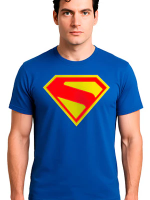 Polera Azul Superman 2025 New Logo Superhéroes Grafimax