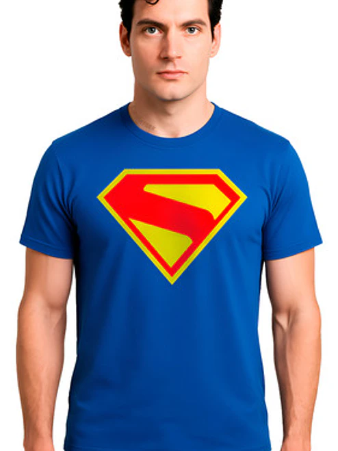 Polera Azul Superman 2025 New Logo Superhéroes Grafimax 1