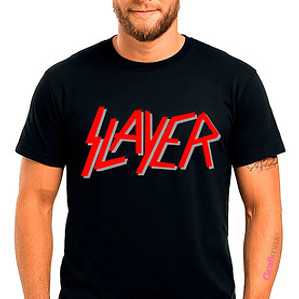 Polera Slayer Logo Metal Rock Bandas Grafimax