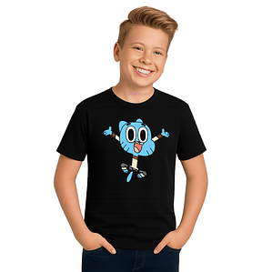 Polera Niño Gumball Jump Dibujos Animados Grafimax
