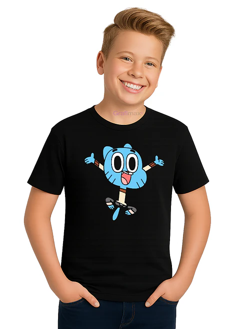Polera Niño Gumball Jump Dibujos Animados Grafimax 1