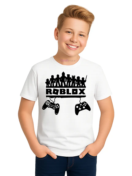 Polera  Roblox NiÃ±os Gamers  AlgodÃ³n Control_GRAFIMAX 1