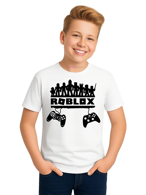 Polera  Roblox NiÃ±os Gamers  AlgodÃ³n Control_GRAFIMAX 1