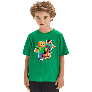 Polera Minecraft Alex Steve Niños Grafimax