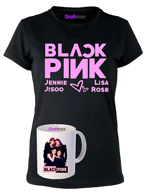 Polera Blackpink Names Kpop Música + Tazón - Grafimax